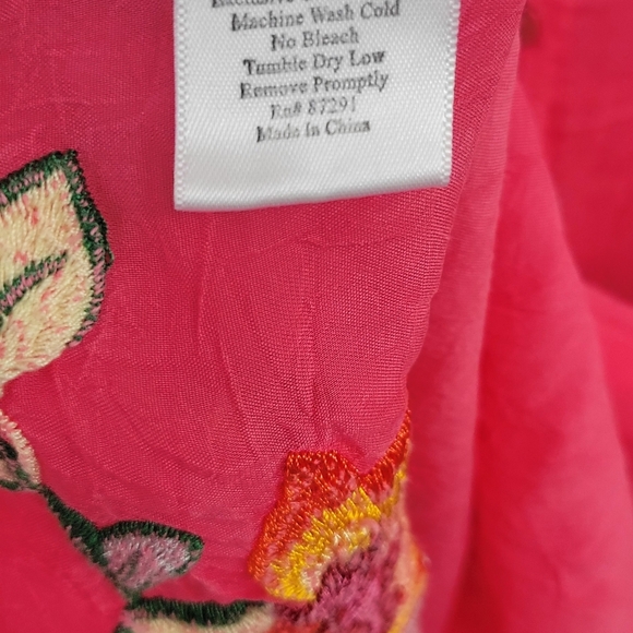 Johnny Was Pink Floral Tunic - Picture 9 of 11